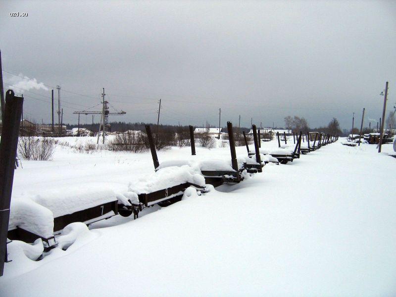 Станция УЖД в Пижме в зимой